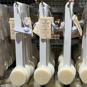 Bath <b>Brush</b> Long Handle Soft Bristles Body Scrub <b>Back</b> Cleaning White PP Material - Product Image 1