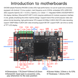 Rockchip บอร์ด RK3568แอนดรอยด์/ลินุกซ์บอร์ดพัฒนาควบคุมอุตสาหกรรมพร้อมเมนบอร์ด GPU - Product Image 2