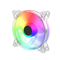 Noyau de glace prix bas 120mm muet grand Volume d'air 8-9 perles de lampe ordinateur boîtier Pc ventilateur refroidisseur coloré Rgb Argb ventilateur de refroidissement
