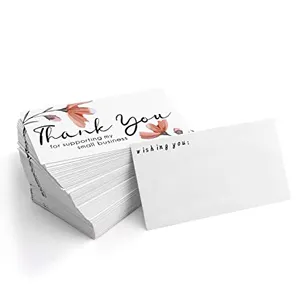 Индивидуальный дизайн логотипа, печатная художественная бумага с обеих сторон, маленькие открытки, поздравительные открытки, индивидуальные благодарственные открытки для бизнеса