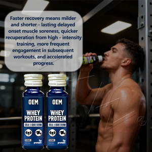 תוסף תזונה נוזלי של חלבון מי גבינה OEM/ODM, משקה לפני אימון, אנרגיה, התאוששות שרירים ותמיכה בבריאות, חלבון מי גבינה נוזלי לשתייה - Product Image 5