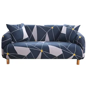 Druck muster Dehnbarer Sofa bezug mit Kissen bezug, bequemes und elastisches Sofa bezug set