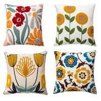 Sarung bantal sulam handuk bunga tanaman, gaya Ins Modern sederhana kursi Sofa samping tempat tidur