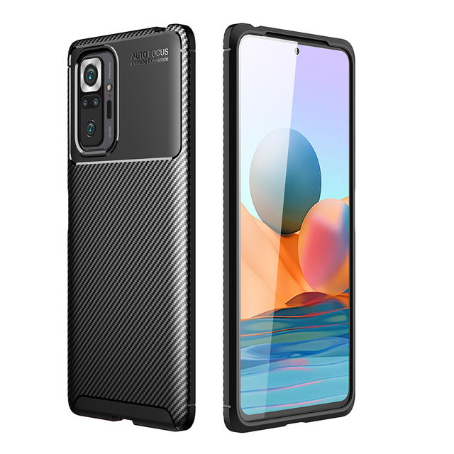 For Xiaomi Redmi Note 10 Pro New Arrival Protective Smartphone Cover TPU Carbon Fiber Case  Mobile Phone Accessories