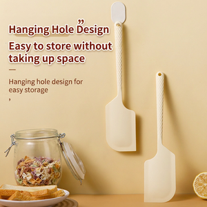 Spatule à pâte en silicone de qualité alimentaire, lame large avec noyau en acier inoxydable pour la pâtisserie, les gâteaux et la préparation culinaire - Product Image 1
