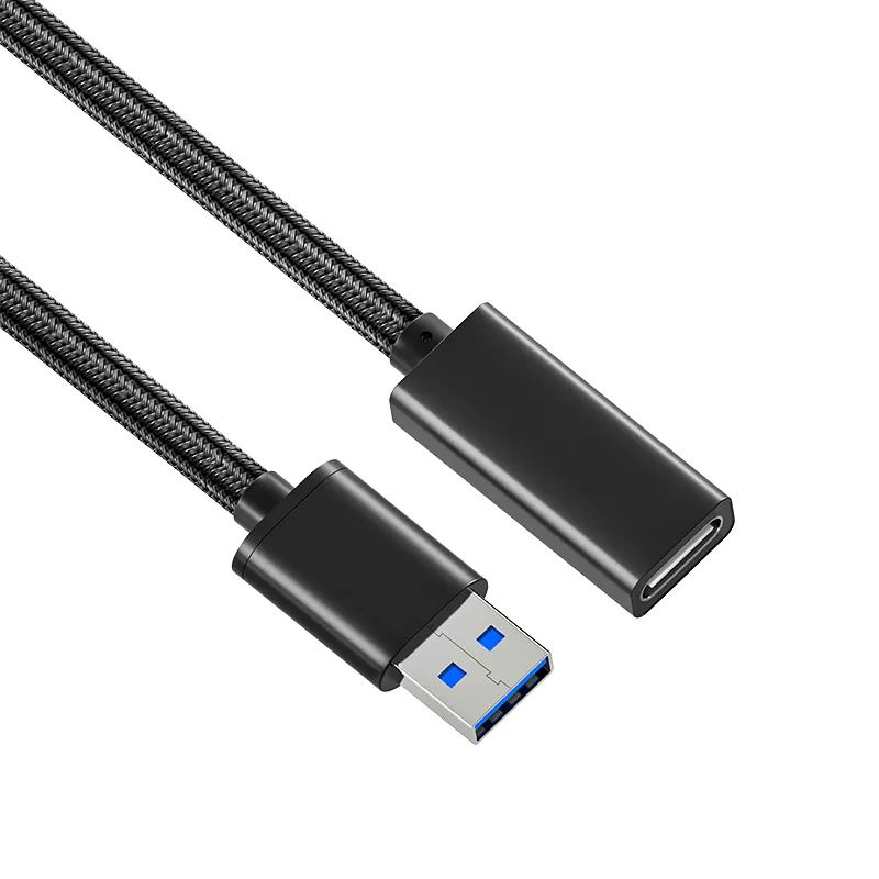 5Gbpsデータ転送USB3.0からType-Cメス延長ケーブルOTGアダプター、1m銅ケーブル3Aカメラ用高速充電