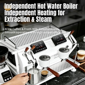 Cafetera Espresso Profesional de Doble Cabezal, Semiautomática, con Doble Caldera y Pantalla Táctil para Cafetería BS-J52 - Product Image 2