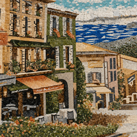 Mosaïque murale en pierre artisanale pittoresque, carreaux décoratifs modernes, adaptés aux intérieurs, salon, cuisine, salle de bain