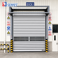 Porte spirale à grande vitesse résistante au vent classe 11, porte enroulable en aluminium pour centre logistique, porte extérieure