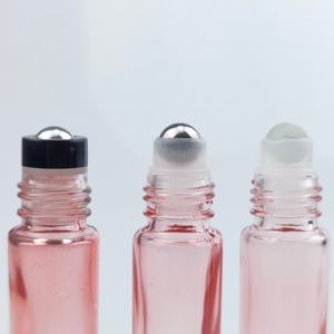Clear Rose Gold Roll on Bottle 5ml 10ml High Quality <b>Glass</b> Perfume Roll on Bottle - Product Image 1