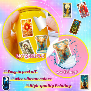 50 Pegatinas de Estilo Europeo con Diseño de Cartas del Tarot <span class=keywords><strong>Vintage</strong></span>, <span class=keywords><strong>para</strong></span> Regalo, Equipaje, Botella, Impermeables - Product Image 6