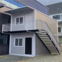 Maison conteneur préfabriquée ignifuge et respirante à double étage de 20 pieds, en panneaux sandwich d'acier, pour hôtel, salle de sport, Asie du Sud-Est
