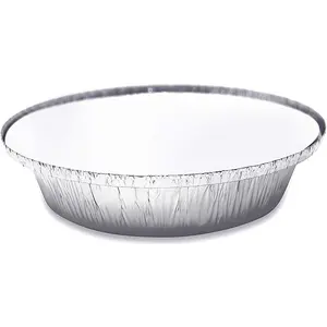 Bán Buôn Vòng 8 Inch 9 Inch Nhôm Lá Pan Có Nắp Đậy Giấy Thực Phẩm Container Thực Phẩm Dùng Một Lần Container Nắp Cho Nhà Bếp