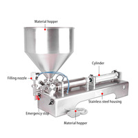 Machine de remplissage semi-automatique à piston pour lotion, 220V, haute précision, pour liquides cosmétiques