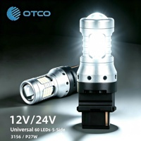 Ampoule LED de recul universelle 60 LED 3156 P27W T25 CANBUS 12V 24V, blanc, filament unique, lentille 5 faces