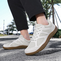 Chaussures de marche minimalistes pour hommes, légères, à lacets, à bout large, respirantes, en maille, pour l'entraînement en plein air