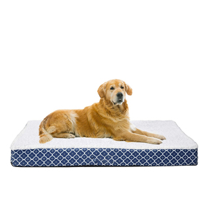 Coussin orthopédique pour chien, lit pour chiot, matelas pour cage à chien, en mousse rectangulaire confortable, personnalisé, imprimé, luxueux et durable. - Product Image 1