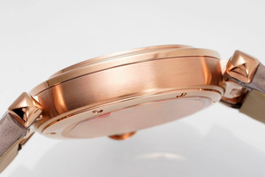 Reloj Clásico Redondo para Mujer con Correa de Cuero Color Taupe, Elegantes Manecillas Azules, Reloj de Pulsera Mecánico Automático para Uso Casual y Formal - Product Image 5