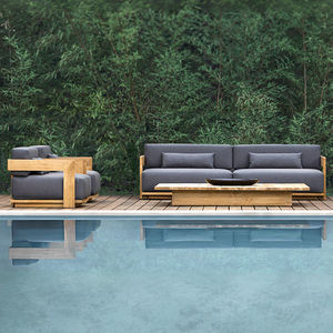 <span class=keywords><strong>Canapé</strong></span> d'Extérieur <span class=keywords><strong>en</strong></span> Alliage d'Aluminium, Mobilier <span class=keywords><strong>de</strong></span> <span class=keywords><strong>Jardin</strong></span> et <span class=keywords><strong>de</strong></span> Cour Tout Temps, <span class=keywords><strong>en</strong></span> Bois Imperméable et Anti-UV - Product Image 2