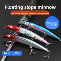Le Brave Floating Minnow Trout, leurre artificiel dur 145cm/20g en ABS, simulation de lancer longue distance pour la pêche en eau douce
