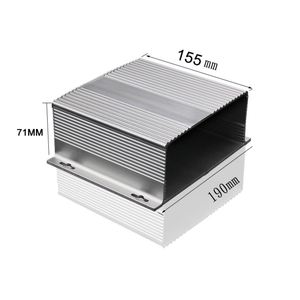 EBM Split 6063 Aluminum Alloy IP54 Sandblasted Box Amplifier Case Manufacturer Custom Extruded Electronics <b>Enclosure</b> - Product Image 1