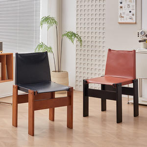 北欧モンクチェアシンプルなソリッドパインウッドバックレストモダンダイニングチェアホームWabi-SabiスタイルWabi-Sabiチェアホーム家具 - Product Image 5