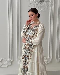 ชุดอาบายะห์ดูไบแบบใหม่ ผ้าคอตตอนผสมพรีเมียม ปักเลื่อมยาวกรอมพื้น สำหรับชุดราตรีรอมฎอน - Product Image 4