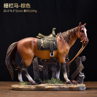 Vente en gros de décoration de cheval personnalisée, présentoir de table créatif pour la maison, cheval en résine avec diamant, mode pour le salon