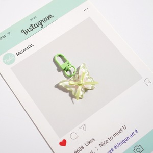 Nouveaux porte-clés papillons féériques transparents d'été, breloques de sac à dos Kawaii, cadeaux mignons pour amies pour femmes et filles - Product Image 5