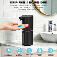 Distributeur automatique de savon mural avec capteur infrarouge, distributeur de savon sans contact pour cuisine et salle de bain, distributeur de savon liquide pour les mains
