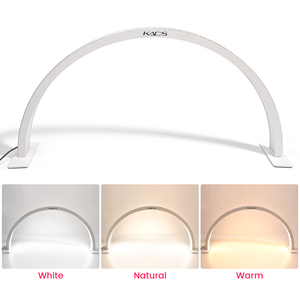 โคมไฟตั้งโต๊ะรูปพระจันทร์ครึ่งเสี้ยว 25W ปรับอุณหภูมิสีได้ ไฟ LED สำหรับต่อขนตา โต๊ะทำงานเสริมสวย - Product Image 3