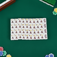 Meilleures ventes : Ensemble de Mahjong américain moderne de luxe en acrylique perlé, personnalisable, avec dos imprimé, 160 tuiles, pour 4 joueurs, pour la maison, le club et les fêtes