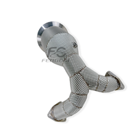 Tubo de Escape de Alto Flujo de Acero Inoxidable Aislado para Audi S4 S5 B9 2017-2020, Modificación de Rendimiento para Carreras