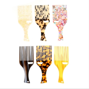 Droit large longue dent barbe peigne <span class=keywords><strong>Afro</strong></span> tresse choisir large dent peigne perruque peignes Salon de coiffure 890186 - Product Image 3