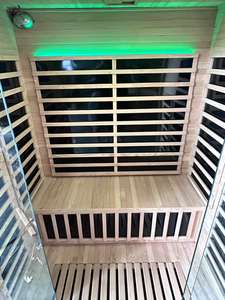 ห้องซาวน่าอินฟราเรดอัจฉริยะ ควบคุมอุณหภูมิได้เสถียร ทำจากไม้เฮมล็อค เหมาะสำหรับใช้ในบ้าน ห้องพักส่วนตัว อพาร์ทเมนท์ คอนโด หรือพื้นที่ขนาดเล็ก เช่น ลอฟท์ - Product Image 3