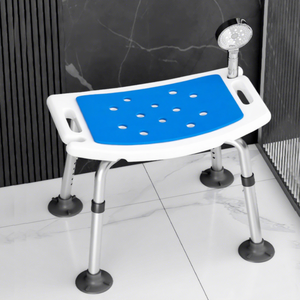 Silla de Baño KS de Aleación de Aluminio, Capacidad de 300 kg, Altura Ajustable, para Uso en la Ducha por Personas Mayores - Product Image 4