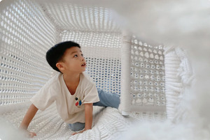 로펠랜드 허니콤 레인보우 나일론 크로셰 클라이밍 네트 상업용 야외 놀이기구 - Product Image 5