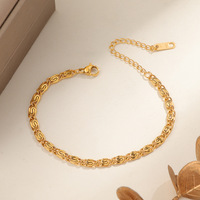 Bracelet Chaîne Minimaliste Raffiné Plaqué Or pour Femme, Accessoire Chic, Vente en Gros Chine, Bijou de Poignet Fin TGSL5806