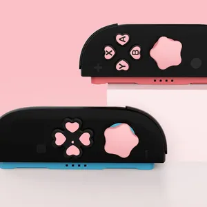 ชุดฝาครอบปุ่ม D-pad ซิลิโคนนุ่มน่ารัก สำหรับจอยสติ๊ก 2 Star Ns2 พร้อมสติ๊กเกอร์ปุ่ม Abxy และปลอกจับนิ้วหัวแม่มือ Switch2 - Product Image 4