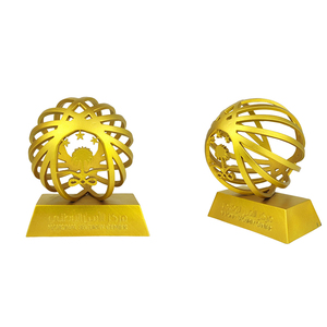 Premios del campeonato del trofeo del <span class=keywords><strong>Halcón</strong></span> dorado estándar nacional de Qatar, recuerdos personalizados del gobierno con grabado árabe - Product Image 6