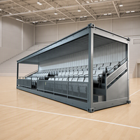 Tribune modulaire portable avec base en conteneur d'acier pour les compétitions et événements sportifs
