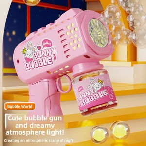 Machine à bulles pour enfants, <span class=keywords><strong>mini</strong></span> canon, souffleur de bulles entièrement automatique, pistolet à bulles de style Gatling, pratique à transporter - Product Image 3