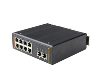 Switch réseau Ethernet Non cadre avec alimentation POE, 8x10, 100, 1000M, 2x10, 100, 1000M, bouton de qualité industrielle, montage sur rail din