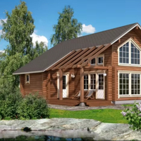 Maison en bois confortable, chaude et lumineuse avec un plafond haut, de grandes fenêtres et une terrasse, parfaite pour les escapades d'hiver en famille et les séjours de loisirs