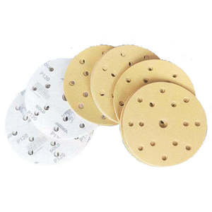 Disco de Lijado de Óxido de Aluminio <span class=keywords><strong>Mirka</strong></span> Gold de 6 Pulgadas y 15 Agujeros con Respaldo de Velcro para Pulir Superficies de Automóviles, Muebles y Mármol - Product Image 2