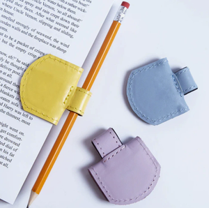 Classic Leather <b>Bookmark</b> Pouch Mixed Colors Embossed Reusable Gift Accessory - Product Image 4