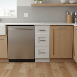 Mobile Base Bianco Shaker Sunique Sydney 12 Pollici L 24 Pollici P 34-1/2 Pollici A 3 Cassetti Design Moderno per Cucina - Product Image 3