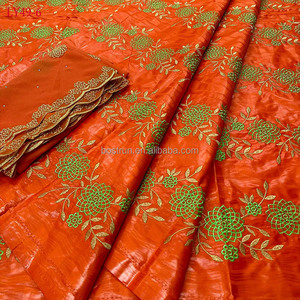 LY49 Tissu en dentelle africaine 2 yards + <span class=keywords><strong>Bazin</strong></span> Riche Femme <span class=keywords><strong>Bazin</strong></span> Riche Tissu <span class=keywords><strong>Bazin</strong></span> Brodé 5 yards - Product Image 6