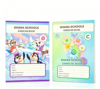 Cahier d'exercices scolaires personnalisé avec reliure à cheval, fourniture directe du fabricant avec OEM et ODM disponibles
