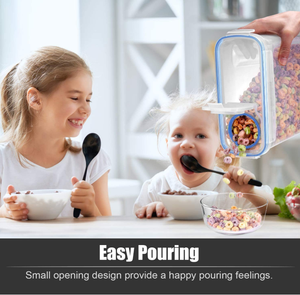 अनाज भंडारण कंटेनर वायुरोधी खाद्य भंडारण कंटेनर 4L(135oz) -बड़े रसोई भंडारण कीपर-आसान डालने का कार्य ढक्कन - Product Image 4